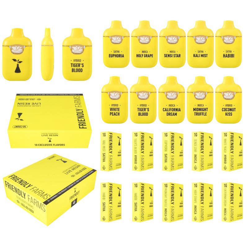 Friendly Farms 1g 2g Empty Disposable Vape Pen Packaging